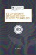 Cover of The Law Society of Scotland Directory of Expert Witnesses 2015