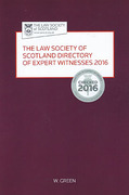 Cover of The Law Society of Scotland Directory of Expert Witnesses 2016