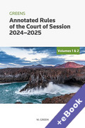 Cover of Greens Annotated Rules of the Court of Session 2024-2025 (Book &#38; eBook Pack)