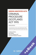 Cover of Criminal Procedure [Scotland] Act 1995 (Book & eBook Pack)