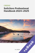 Cover of Greens Solicitors Professional Handbook 2024-2025 (Book &#38; eBook Pack)