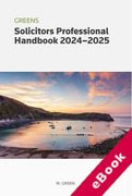 Cover of Greens Solicitors Professional Handbook 2024-2025 (eBook)