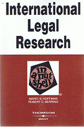 Cover of Hoffman and Berring 's International Legal Research in a Nutshell