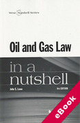 Cover of Oil and Gas Law in a Nutshell (eBook)