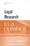 Cover of Legal Research in a Nutshell