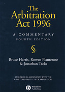 Cover of The Arbitration Act 1996: A Commentary