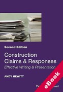 Cover of Construction Claims and Responses: Effective Writing and Presentation (eBook)