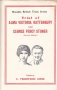 Cover of Trial of Alma Victoria Rattenbury and George Percy Stoner 2nd ed (with Jacket)