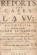 Cover of Reports and Cases of Law: Argued and Adjudged in the Courts of Law, at Westminster. 