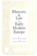 Cover of Rhetoric and Law in Early Modern Europe